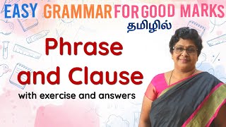 PHRASE amp CLAUSE  English Grammar in TAMIL  தமிழ் வழியில் ஆங்கிலம்  EGGM [upl. by Yatnohs]