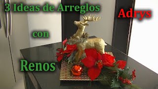 3 Ideas de Arreglos Navideños con Renos DIY  Navidad 2022 [upl. by Elesig]