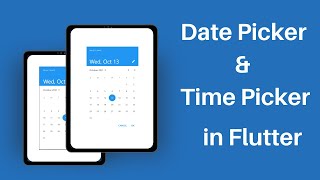 Flutter DatePicker  Time Picker Widget [upl. by Ilyah]