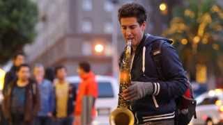 Justin Ward Saxophonist Busking Live in San Francisco [upl. by Andree]