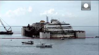 Costa Concordia timelapse salvage operation from dawn till dusk [upl. by Asek]