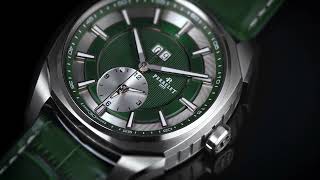 PERRELET  LAB PERIPHERAL DUAL TIME BIG DATE GREEN ref A11015 [upl. by Bazluke]