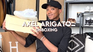 UNBOXING AXEL ARIGATO MARATHON TRAINERS  unfiltered review [upl. by Attiuqahs646]