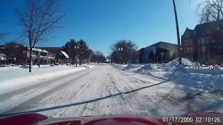 Winter Driving East Lansing Michigan HD [upl. by Lledo]