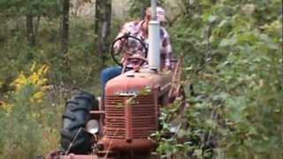 Farmall A and pull type brush hog [upl. by Gregrory]