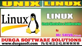 UnixLinux tutorial Create Directories amp Subdirectories by Shiva [upl. by Nodla]