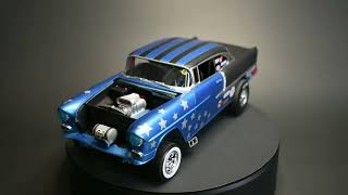 55 Chevy Street Machine RevellMonogram Full Build [upl. by Alraep]