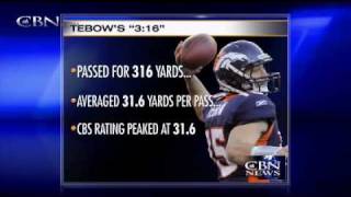 COINCIDENCE You Decide  Tim Tebow and John 316  Sundays Game Stats with quot316quot In Them [upl. by Bouldon223]