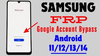 Samsung FRP Bypass 2024🔥Android 11121314  New Method  Frp Lock Unlock All Samsung Frp Bypass [upl. by Meilen758]