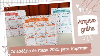 CALENDÁRIO DE MESA 2025 PARA IMPRIMIR  YOU MIMOS  DIY PASSO A PASSO [upl. by Collete]