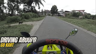 driving Around GO KART in village CAR CROSS HOMEMADE MINI BUGGY MINI JEEP MINI CAR Build fyp [upl. by Eiralav]