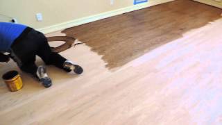 How to Stain Hardwood Floors by Hand [upl. by Greysun]