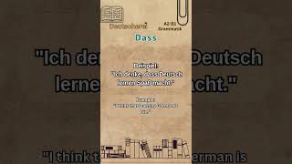 quotDassquot erklärt  quotThatquot Explained German Deutsch [upl. by Demmahom]