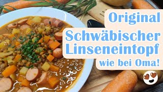 Schwäbischer Linseneintopf wie bei Oma  Schnell einfach und lecker [upl. by Ylime140]