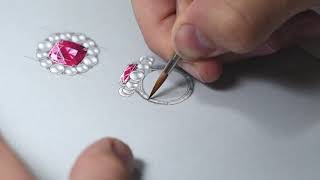 How to Design Jewellery the Traditional Way Using Gouache [upl. by Recnal509]