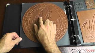 Permaboss NGE Multimedia Embossing Debossing Leather Sample Binder Explained Part 1 [upl. by Power40]