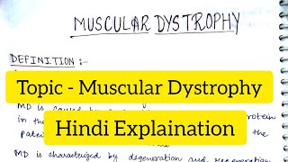 Muscular Dystrophy  Definition  Etiology  Signs amp Symptoms  Diagnosis  Treatment [upl. by Shutz173]