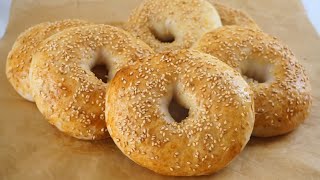 Quick And Easy Homemade Bagels Recipe [upl. by Armington]