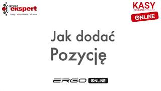 Kasa Posnet Ergo Online  jak dodać pozycję PLU [upl. by Ecart]