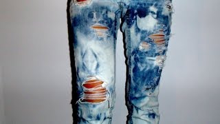 DIY Easy Acid Wash Jeans [upl. by Maurise]