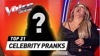 Famous Celebrities PRANK the Coaches on The Voice [upl. by Etyak766]