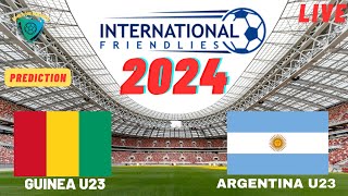 Argentina vs Guinea Live U23 International Friendly 2024 Paris Olympic Commentary Score amp Highlights [upl. by Clapper]