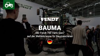 Bauma  Der Fendt 700 Vario Gen7 auf der Weltleitmesse für Baumaschinen  Fendt [upl. by Alano698]