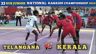 Telangana vs Kerala sub junior national kabaddi match  33 Sub Junior National kabaddi match [upl. by Valdemar973]