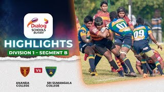 HIGHLIGHTS – Ananda College vs Sri Sumangala College – Div 1 Segment B  DSRL24 [upl. by Eirrac]