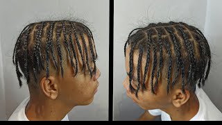 Mens Box Braids  Straight Hair [upl. by Aryaz563]