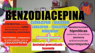 BENZODIACEPINAS GABA Clonazepam [upl. by Cimbura]