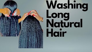 My wash day routine for hair growth and length retention  How I was my hair [upl. by Aikcin]