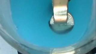 Chemistry copper plating by electrolysis [upl. by Boyce]