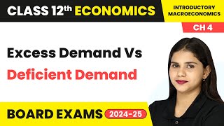 Excess Demand Vs Deficient Demand  Class 12 Economics Chapter 4  CBSE 202425 [upl. by Barthelemy]