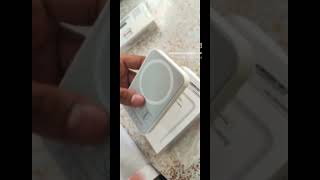 Wireless charger Magsafe wireless charger omshrisaitradersmobileshop akshatkesharwaniunboxing [upl. by Hpejsoj]