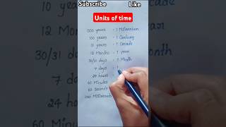 Units of time  about time  time sequence  time period  time education knowledge shorts [upl. by Ynneg]