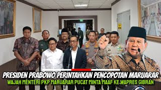 Presiden Prabowo Perintahkan PENCOPOTAN Menteri PKP Maruarar Sirait Wajah Maruarar Langsung Pucat [upl. by Onitnatsnoc]