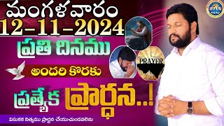 ప్రతిరోజు స్పెషల్ ప్రేయర్ 12112024 NEW SPECIAL PRAYER BY BRO SHALEM RAJ GARU DONT MISS IT [upl. by Anayad]