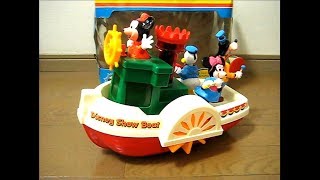 香港製 電動走行 ディズニーショーボート Disney Show Boat Forward With Rocking Rolling Action [upl. by Enyal]