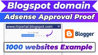 BlogSpot AdSense Approval  Google Blogger Earning Proof 2024 from free website [upl. by Eerrahs]