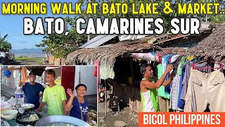 PHILIPPINES PROVINCE LIFE Walking in the Small Town of BATO CAMARINES SUR  Bato Market amp Lake [upl. by Ciccia362]