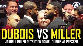 🤣 JARRELL MILLER LETS LOOSE ON DANIEL DUBOIS 🤣 PRESS CONFERENCE REACTION NO FOOTAGE [upl. by Cam712]