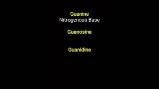 Guanosine vs Guanidine [upl. by Boyd]