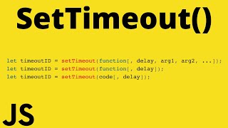 How to use SetTimeout in JavaScript [upl. by Amuh800]