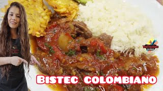 Cómo hacer CARNE EN BISTEC 🥩🧅🍅COLOMBIANO súper delicioso te va a ENCANTAR 😋 [upl. by Anneehs]