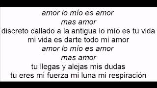 Lo mio es amor tony vega con letra [upl. by Wickham]