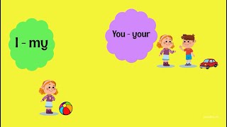 Possessive adjectives for kids  My  Your  Learn English [upl. by Lipman731]