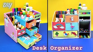 DIY Cute Desk Organizer Idea from Waste CardboardBest out of WasteStationery Storage Box [upl. by Mairym]