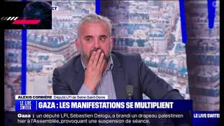 quotJai 3 enfantsquot  Alexis Corbière craque et fond en larmes sur BFMTV [upl. by Irrok]