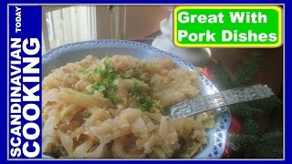 How To Make Homemade Norwegian Sauerkraut Recipe  Norsk Surkål Oppskrift [upl. by Ahpla]